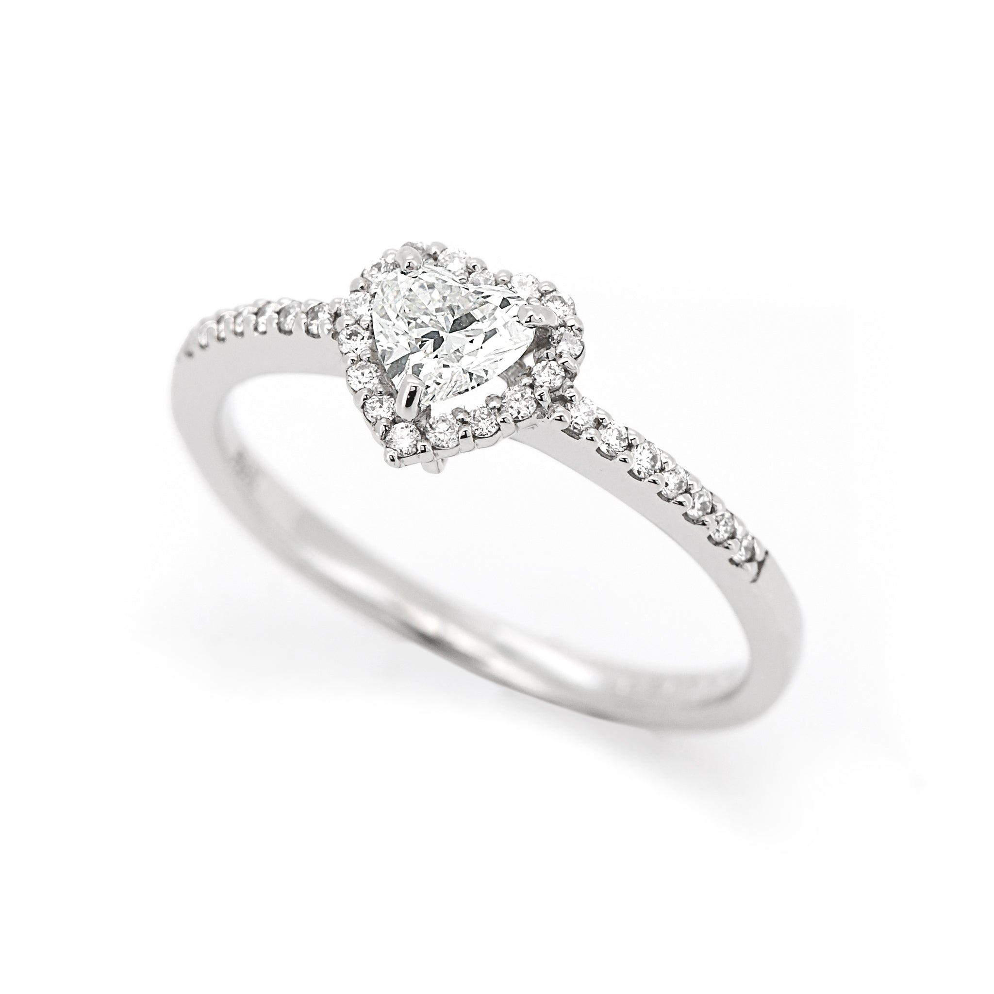 ハートシェイプ ダイヤモンド 0.30ct リング Pt950 プラチナ