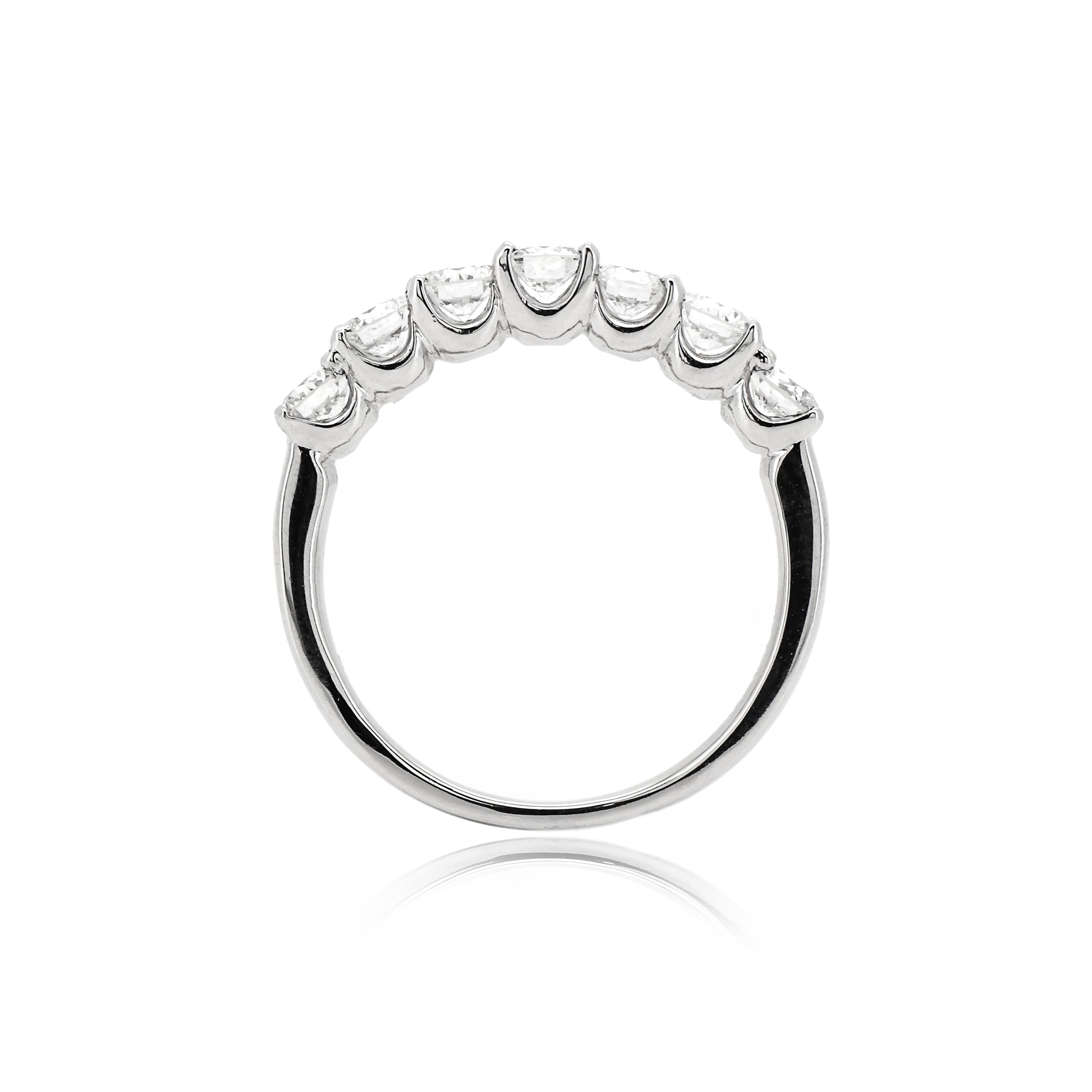 鑑定書付き】 Pt ダイヤモンド 合計1.00ct 7石 リング KA25S062