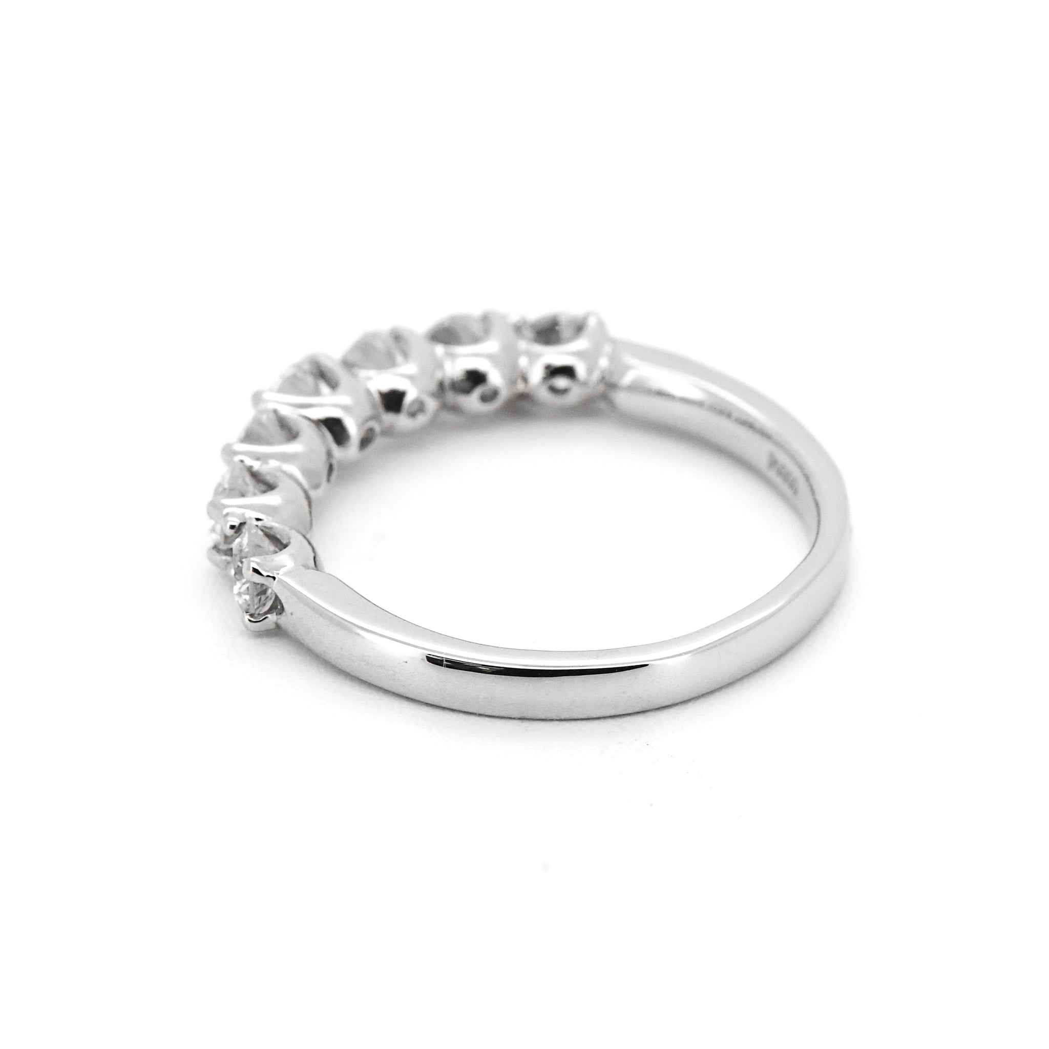 鑑定書付き】 Pt ダイヤモンド 合計1.00ct 7石 リング KA25S062