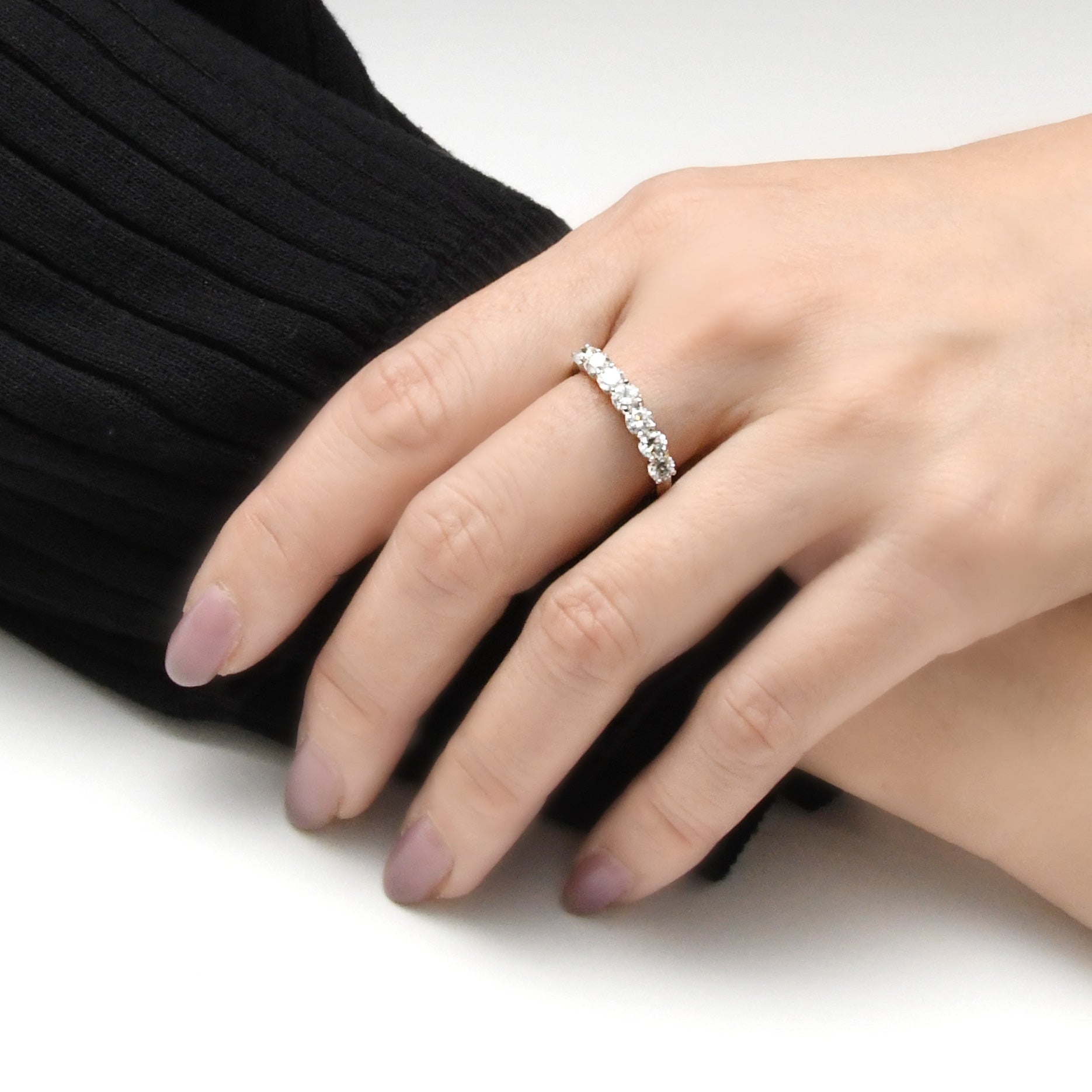 Pt ダイヤモンド 7石 リング 鑑定書付き KA25S06