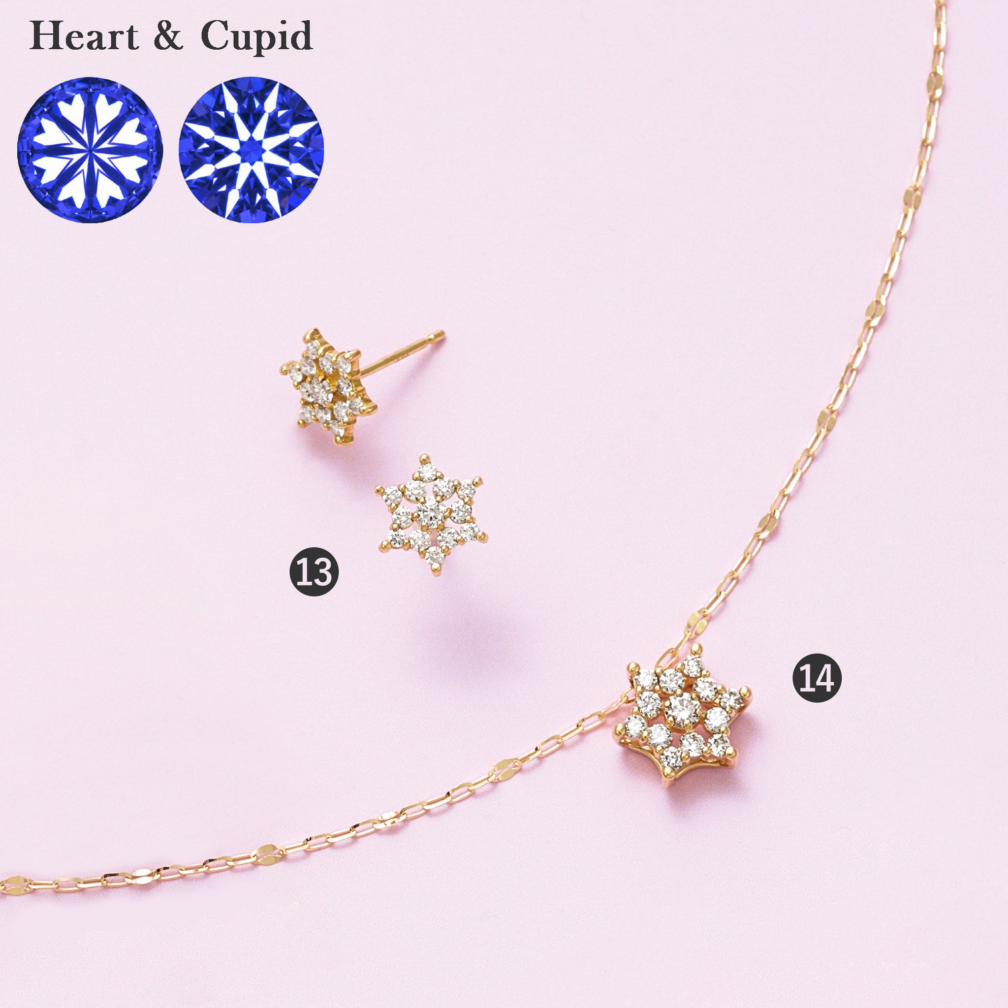 H&C ダイヤモンド K18YG ネックレス / ピアス KA26SJ