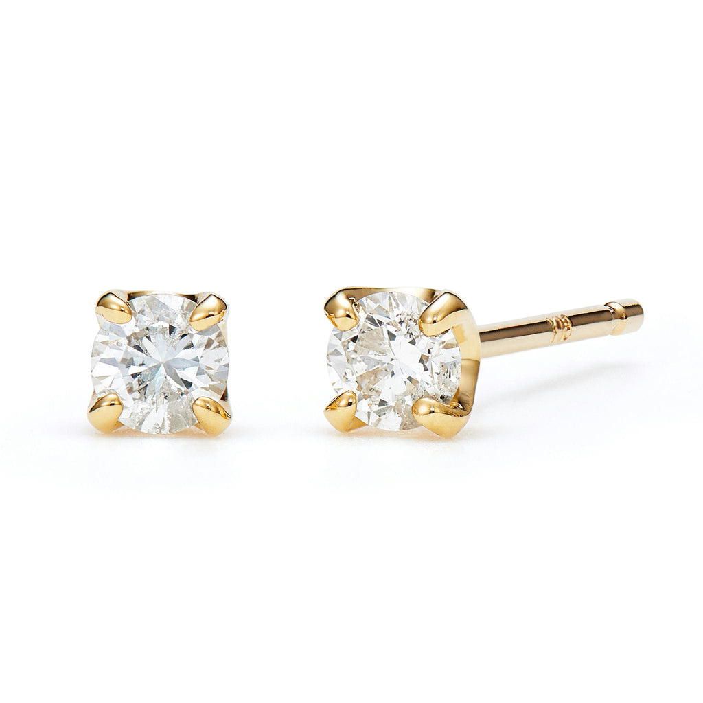 ダイヤモンド 計0.15ct （片耳：0.075ct） K18YG イエロー